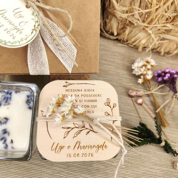 bomboniera candela battesimo